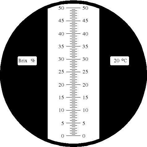 Rysunek: Skala refraktometru RBR50