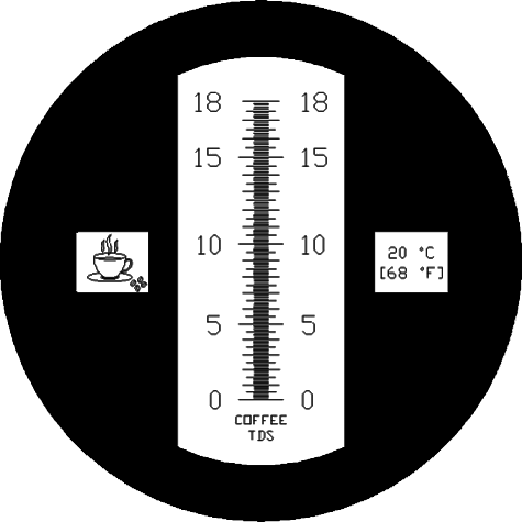 Rysunek: Skala refraktometru RCF1-ATC