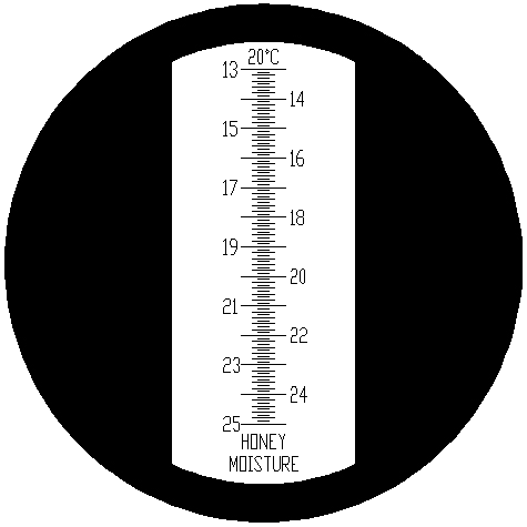 Rysunek: Skala refraktometru RHN1