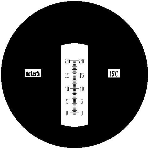 Rysunek: Skala refraktometru RMK2